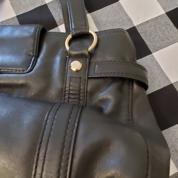 MICHAEL KORS Large Black Leather Purse Bag Tote - Picture 7 of 8